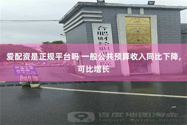 爱配资是正规平台吗 一般公共预算收入同比下降,可比增长