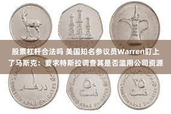 股票杠杆合法吗 美国知名参议员Warren盯上了马斯克：要求特斯拉调查其是否滥用公司资源