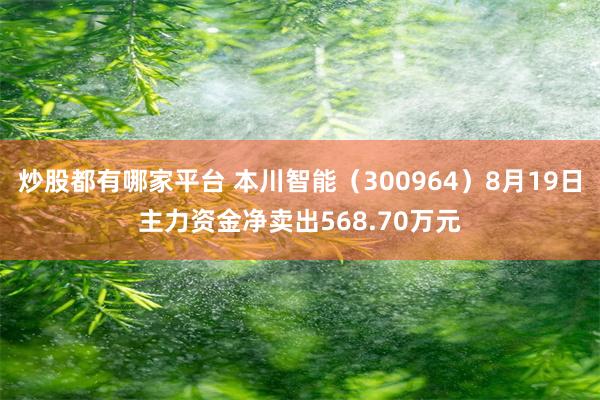 炒股都有哪家平台 本川智能（300964）8月19日主力资金净卖出568.70万元