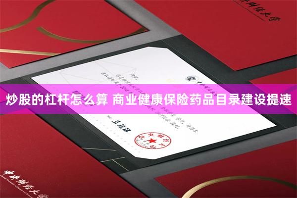 炒股的杠杆怎么算 商业健康保险药品目录建设提速